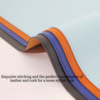 XXL Mouse Pad Eco Cork Desk Pad Large Mouse Mat Non-Slip with Stitched Edges Leather Desk Mat Computer Keyboard Mouse Pad