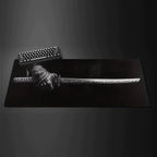 Samurai Sword Mouse Pad Large Mousemat Computer Gamer Office Stitched Edge Keyboard Desk Mat Washable Non-Slip