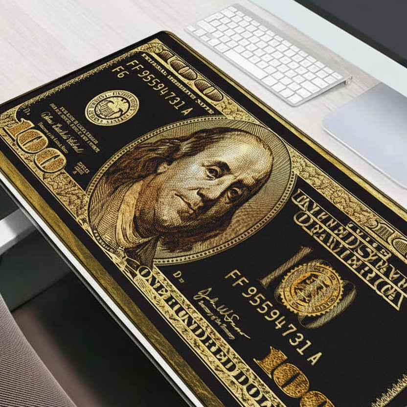 Gaming Laptop Dollar Printing Desk Mat Wrist Pad Mouse Pc Accessories Table Pads Deskmat Gamer Cabinet Keyboard Keycaps Mausepad