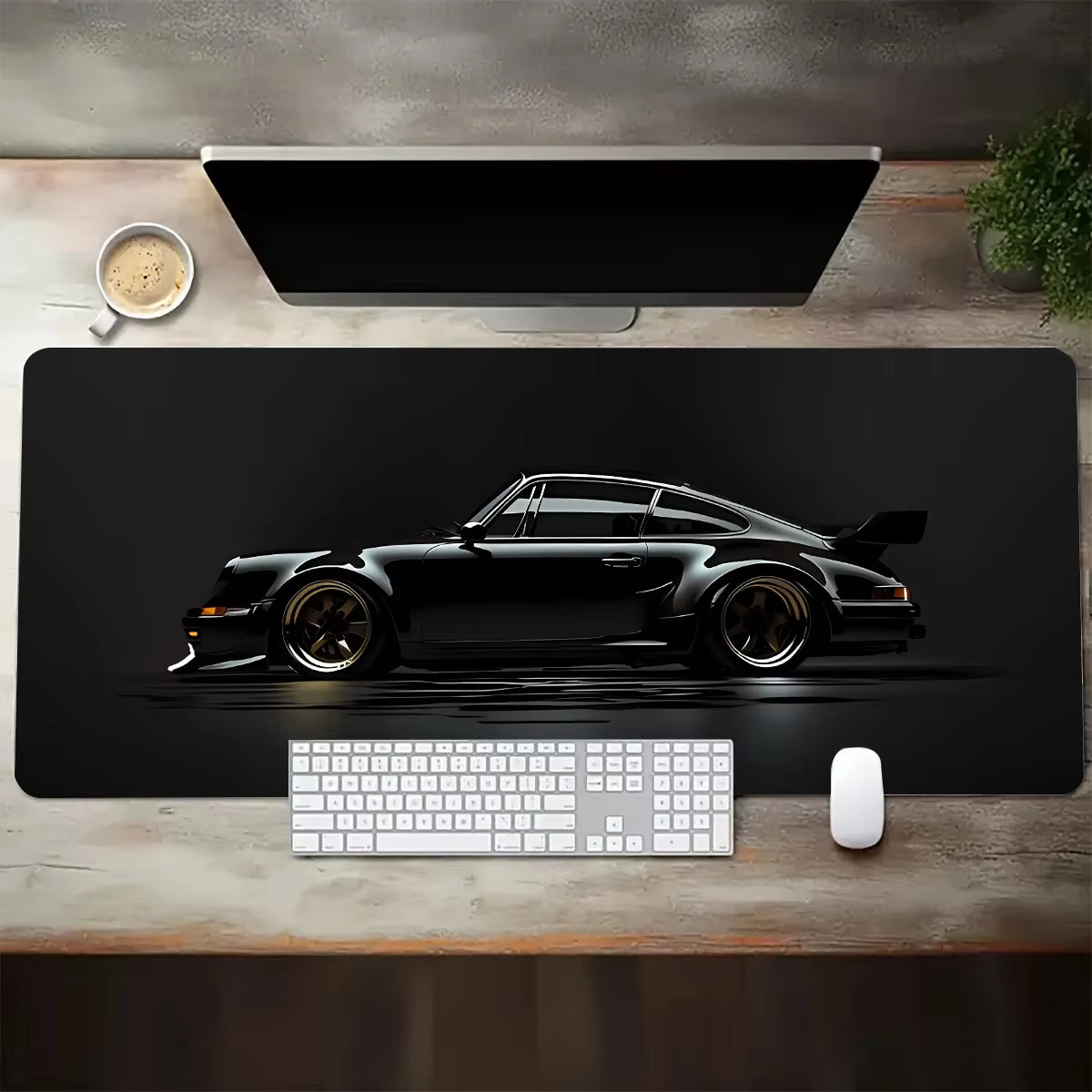 High Printed Car Pattern Game Mouse Pad , Anti-Slip Rubber Base Extended Desk Mat for Gamer Office Use Computer Accessories