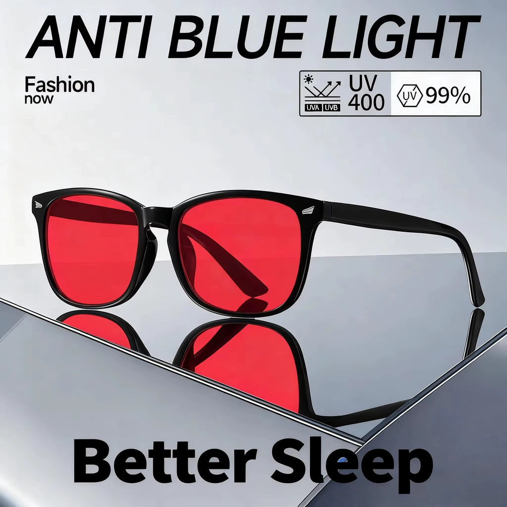 Blue Light Glasses for Woman Sleep Glasses for Blue Light Blocking Red Lens for Computer Gaming Reduce Eyestrain
