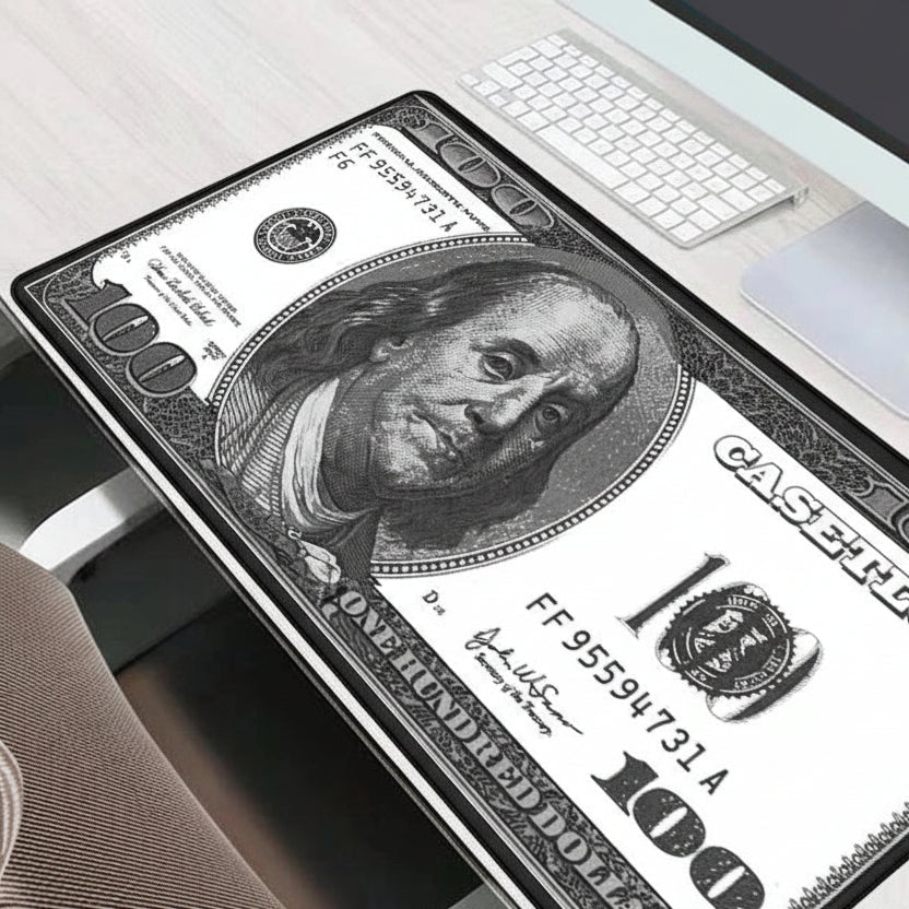 Gaming Laptop Dollar Printing Desk Mat Wrist Pad Mouse Pc Accessories Table Pads Deskmat Gamer Cabinet Keyboard Keycaps Mausepad